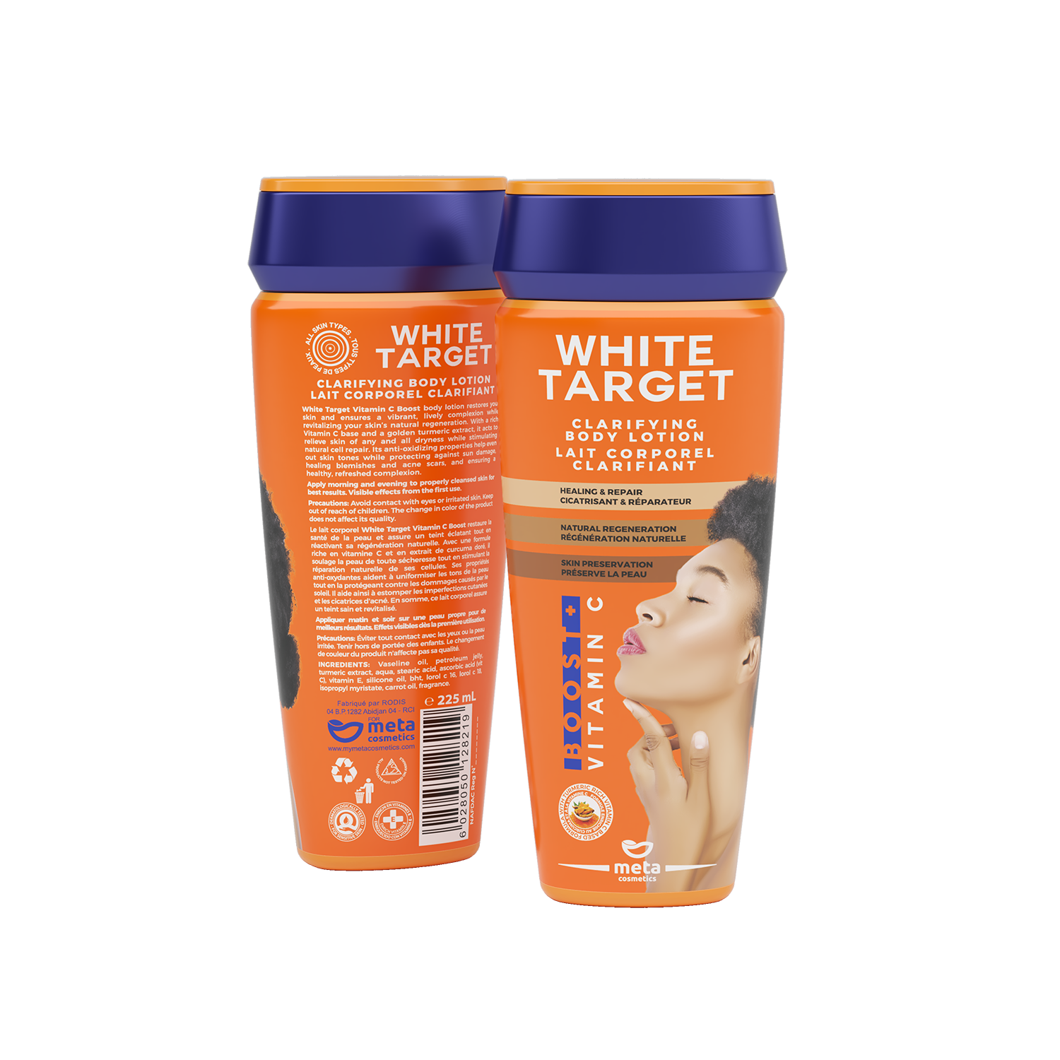 White Target Exfoliating Shower Gel 1000ML Meta Cosmetics