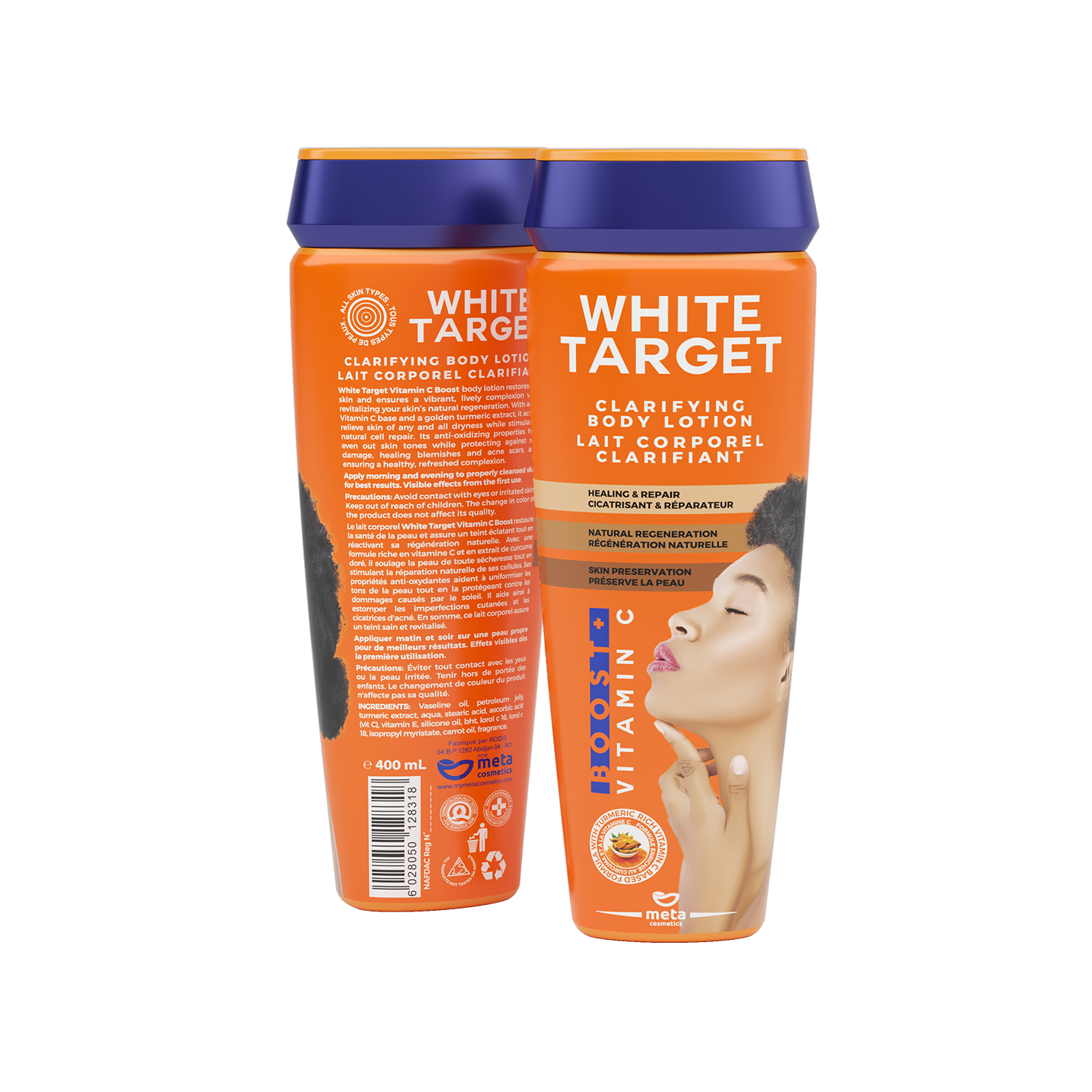 White Target Exfoliating Shower Gel 1000ML Meta Cosmetics